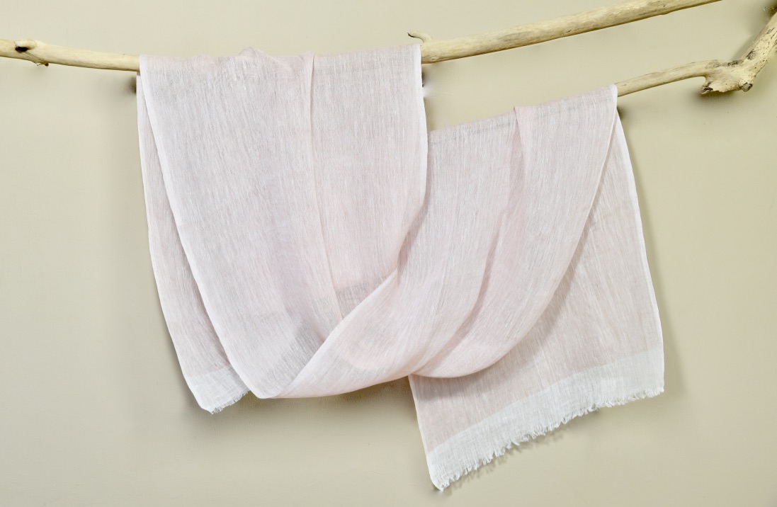 Linen scarf Mariam pink